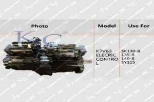 ปั๊มไฮดรอลิก K7V63DTP ปั๊มลูกสูบสำหรับรถขุด Sk135-8 Sk140-8